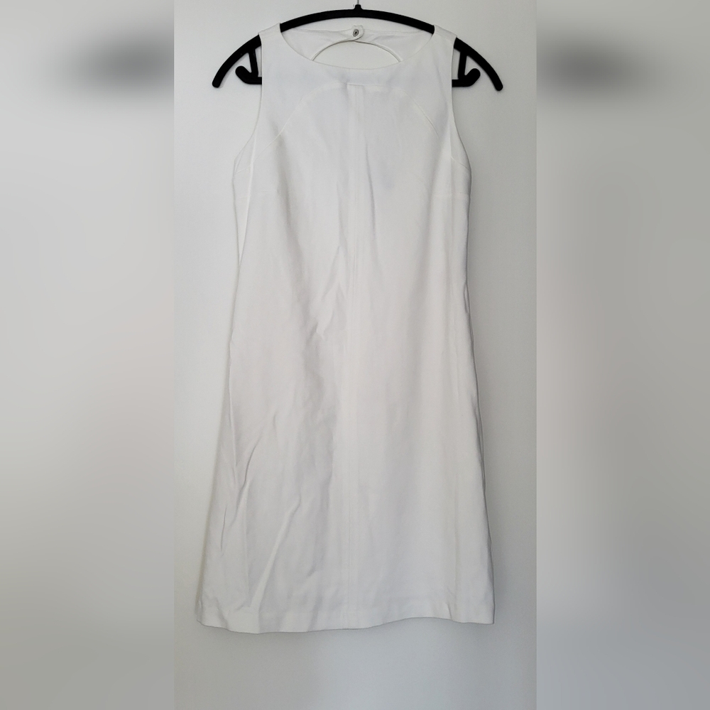 Halogen Cutout Sleeveless Shift White Dress